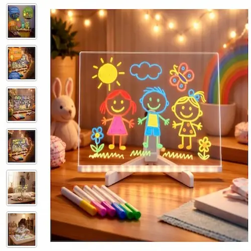 Close-up de alta resolução do produto Lousa Magica Infantil, Caneta Colorida, em ambiente de uso real.
