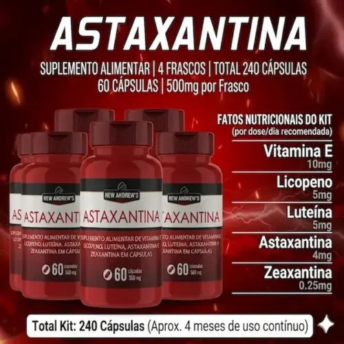 imagem do produto, Astaxantina Original 500mg 60 Cáps