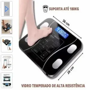 Foto do produto balança digital de bioimpedância smart com conexão original comprado nas promoções do Achadinhos da Zu