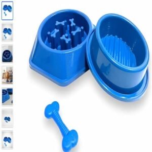Close-up de alta resolução do produto Comedouro Lento Pet Antigulodice para Cães e Gatos Melhore a Digestão e Evite Engasgos. em ambiente de uso real.