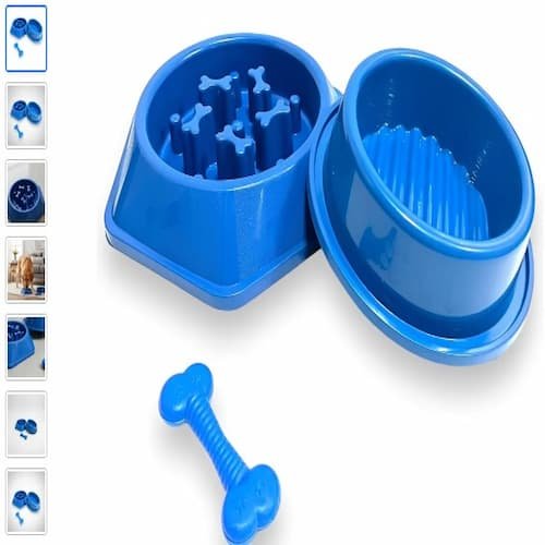 Close-up de alta resolução do produto Comedouro Lento Pet Antigulodice para Cães e Gatos Melhore a Digestão e Evite Engasgos. em ambiente de uso real.