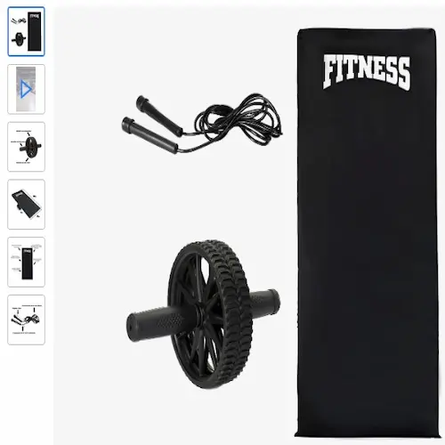 Kit Corda Pular + Colchonete + Roda Abdominal Fitn Original com Desconto em 2026