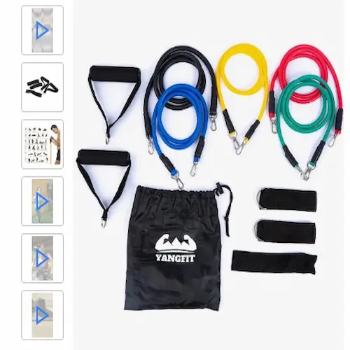 Foto do produto kit elásticos extensores de tensão funcional compl original comprado nas promoções do Achadinhos da Zu